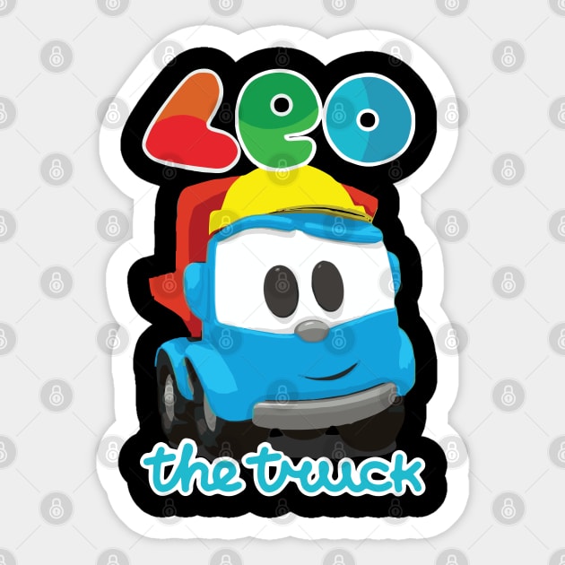 leo the truck construction Sticker by cowtown_cowboy